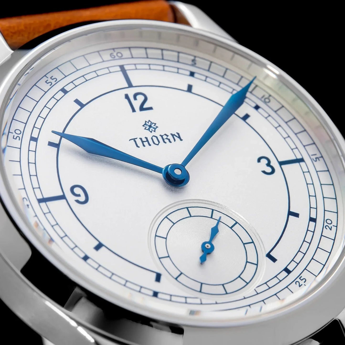 THORN T001 Quartz Watch 316L Stainless Steel Sapphire Crystal Waterproof Grilled Blue Hands Fashion Business Men Women Watch