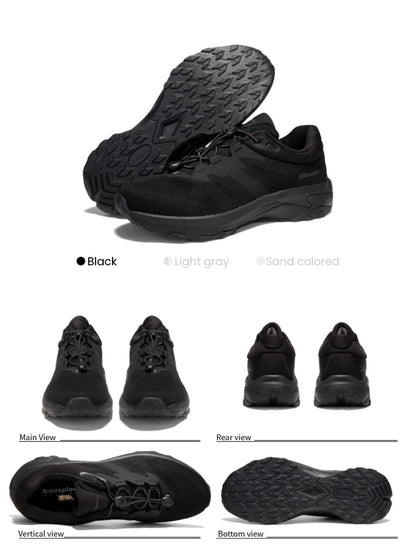 Baasploa Hiking Shoes Men Outdoor Waterproof Camping Resistant Non-Slip Sneakers Casual Lightweight Lace-Up Walking Shoes for Men