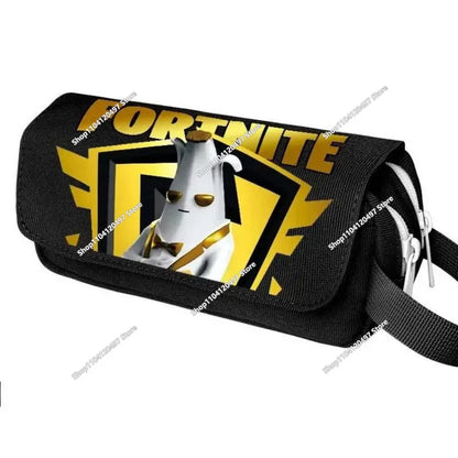 Детски несесер Fortnite, многофункционална кутия за ученически пособия, детски несесер с голям капацитет и двоен слой