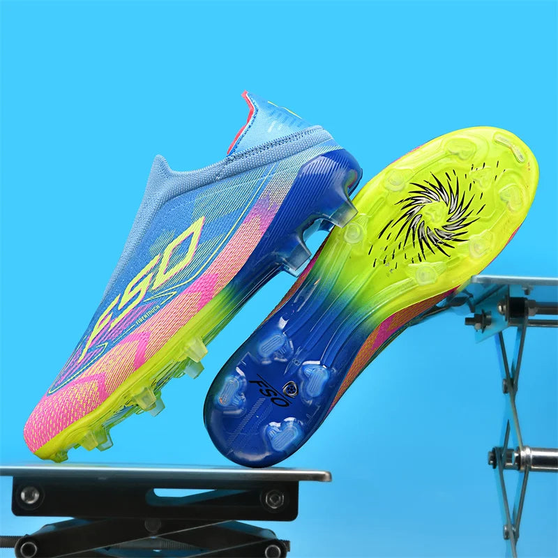 New Men Soccer Shoes Match Indoor Hot-selling Outdoor Football Boots Grass Cleats High-top Futsal Sneakers Non-Slip High-quality