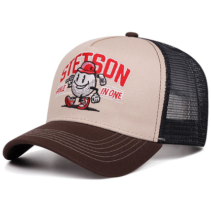 2025 Creative New Mesh Hat STETSON Snowman Truck Hat Outdoor Cycling Sunshade Skateboard Hat Daily Commuting Baseball Hat Unisex