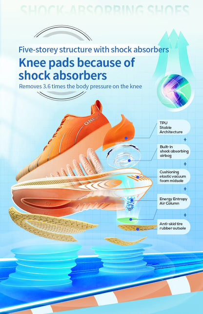 ONEMIX Nuove scarpe da running ammortizzate da uomo, adatte a runner pesanti, stringate, sportive da donna, antiscivolo, outdoor, sneakers atletiche da uomo