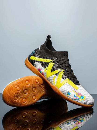 Professionelle Hallenfußballschuhe für Herren mit flacher Sohle – strapazierfähige, komfortable Trainingsschuhe für Erwachsene und Teenager, rutschfeste Fußballschuhe