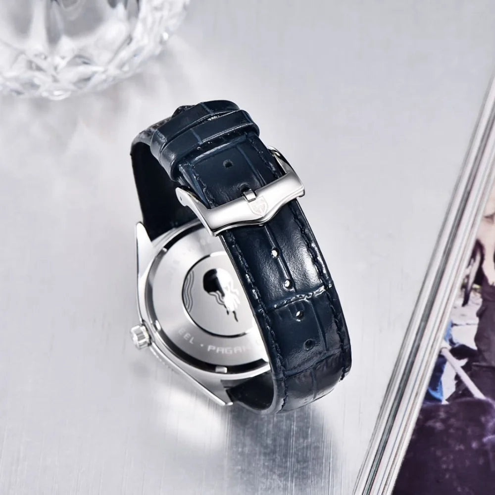 PAGANI Design PD1689 Men's Quartz Watch Japan VH65 Movement Sapphire Glass Leather Strap 20Bar Waterproof Men's Wristwatch