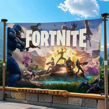 Adventure-Game F-FORTNITE-Flagge, geeignet für Party, Club, Outdoor, Innenbereich, Wandkunst-Dekoration, Banner, Geschenk