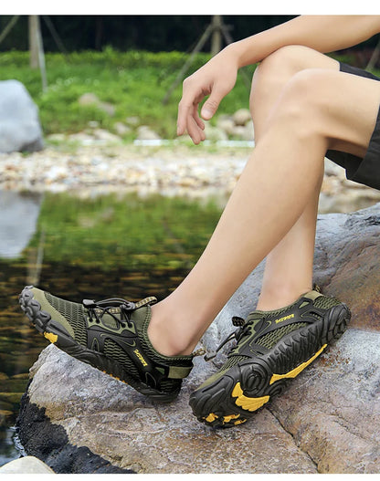 Water Shoes for Men, Trekking Hiking Shoes, Drainage Beach Aqua Shoes, Quick Dry Swim Barefoot Sandals, Diving Fishing Surfing Sneakers