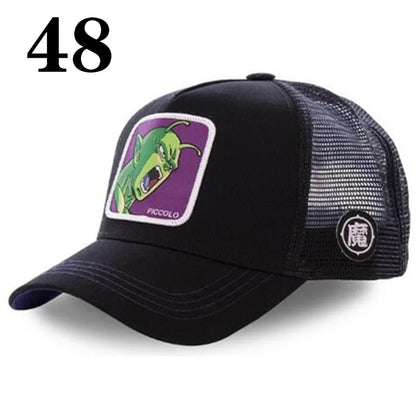 New Dragon Ball DRAGONBALL Mesh Cap Cartoon Mesh Cap Men And Women Baseball Cap Fashion Patch Trucker Cap