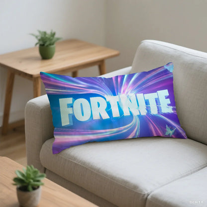 F-FORTNITE Game Logo Cushion Cover Rectangle Pillow Case Printing Bedside Sofa Room Home Decoration Pillowcase