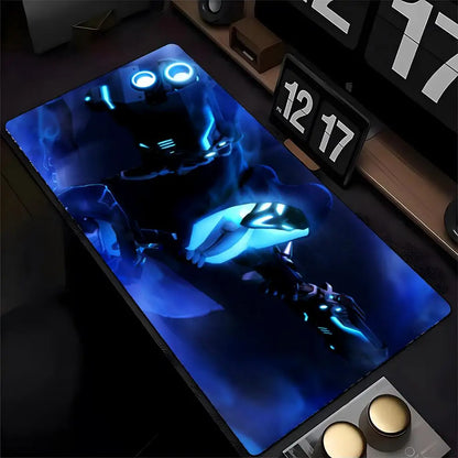 Overwatch Genji Mauspad mit HD-Druck für Computer-Gamer, vernähter Kante und rutschfester Unterseite, XXL90x40cm Tastatur- und PC-Schreibtischpad