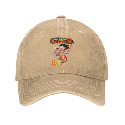 Goku and the Dragon Ball Z Men Women Baseball Cap Distressed Washed Caps Hat Casual Outdoor Activities Adjustable Snapback Cap