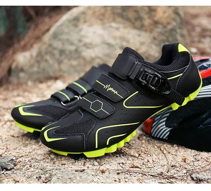 Unisex Hard Sole Cycling Shoes – 4-Season Road Bike Lock Pedal Shoes for MTB Outdoor Sports