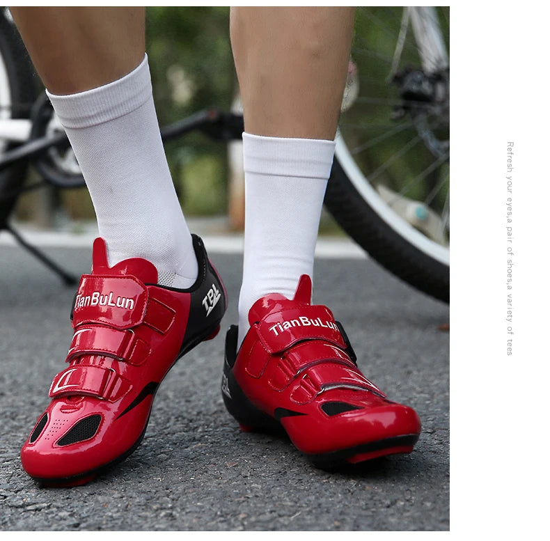 New Men's and Women's Bicycle Shoes,Outdoor Cycling Shoes,Three Functional Soles,Professional Training Shoes