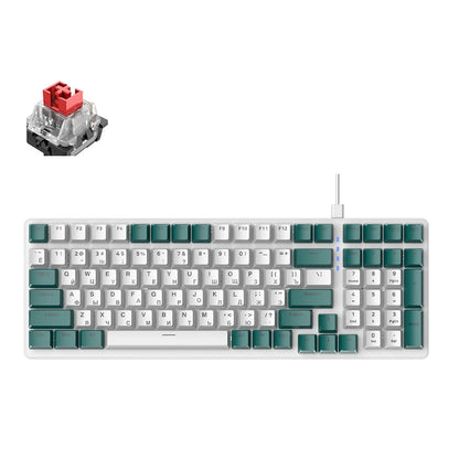 K3 Mechanical Gaming Keyboard Red/Blue Switch 100 Keys Gamer Mechanical Keyboard USB Charging Wired for Game Laptop PC Russian