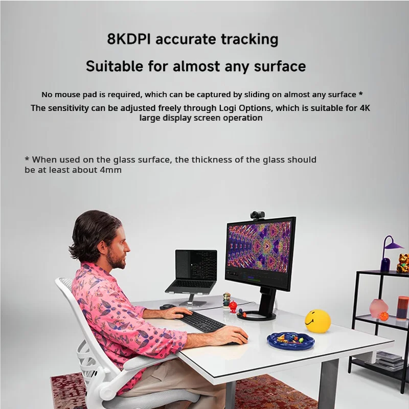 Logitech MX Master 4 Haptic Feedback Actions Ring MagSpeed 8000DPI Ergonomic Wireless Bluetooth Mouse 70Day Battery