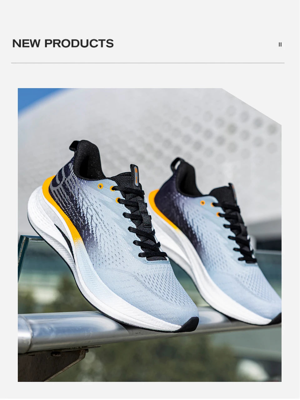 Baasploa Men Jogging Sports Shoes Carbon Plate Professional Cushioning Sneakers Male Outdoor Breathable Non-Slip Running Shoes
