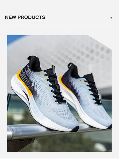 Baasploa Men Jogging Sports Shoes Carbon Plate Professional Cushioning Sneakers Male Outdoor Breathable Non-Slip Running Shoes
