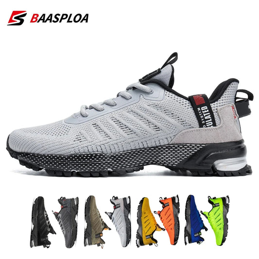 Baasploa Professional Running Shoes For Men Lightweight Men's Designer Mesh Sneakers Lace-Up Male Outdoor Sports Tennis Shoes
