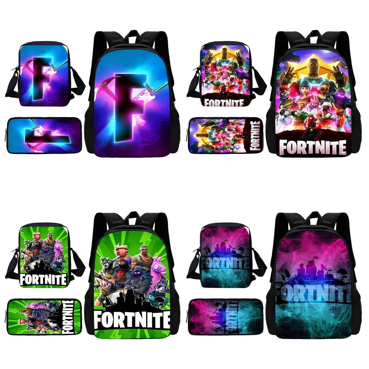 Popular Game FortniteS Child School Backpack With Shoulder Bag Pencil Bags School Bags for Boys Girls Best Gift