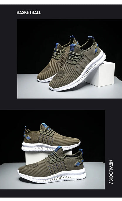 Fashion Sneakers Lightweight Men Casual Shoes Breathable Male Footwear Lace Up Walking Shoe Mens Casual Summer Shoes