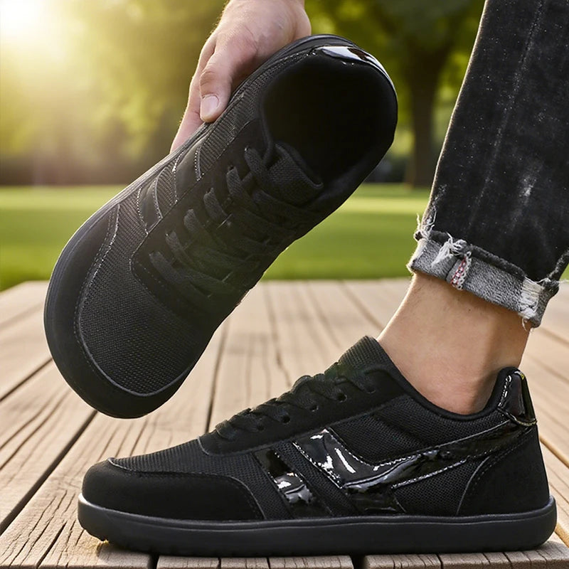 Men's tennis shoes with wide toe box, barefoot minimalist breathable comfortable outdoor walking shoes, sports casual blue shoes 2025
