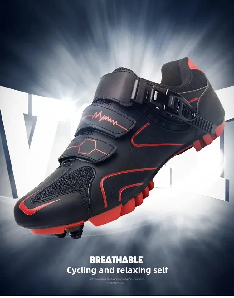 Unisex Hard Sole Cycling Shoes – 4-Season Road Bike Lock Pedal Shoes for MTB Outdoor Sports