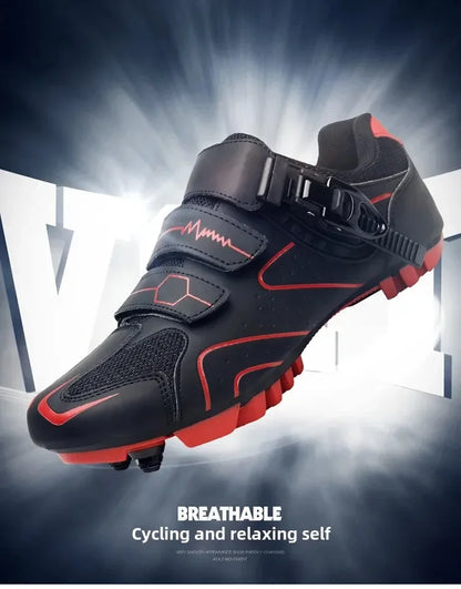 Unisex Hard Sole Cycling Shoes – 4-Season Road Bike Lock Pedal Shoes for MTB Outdoor Sports