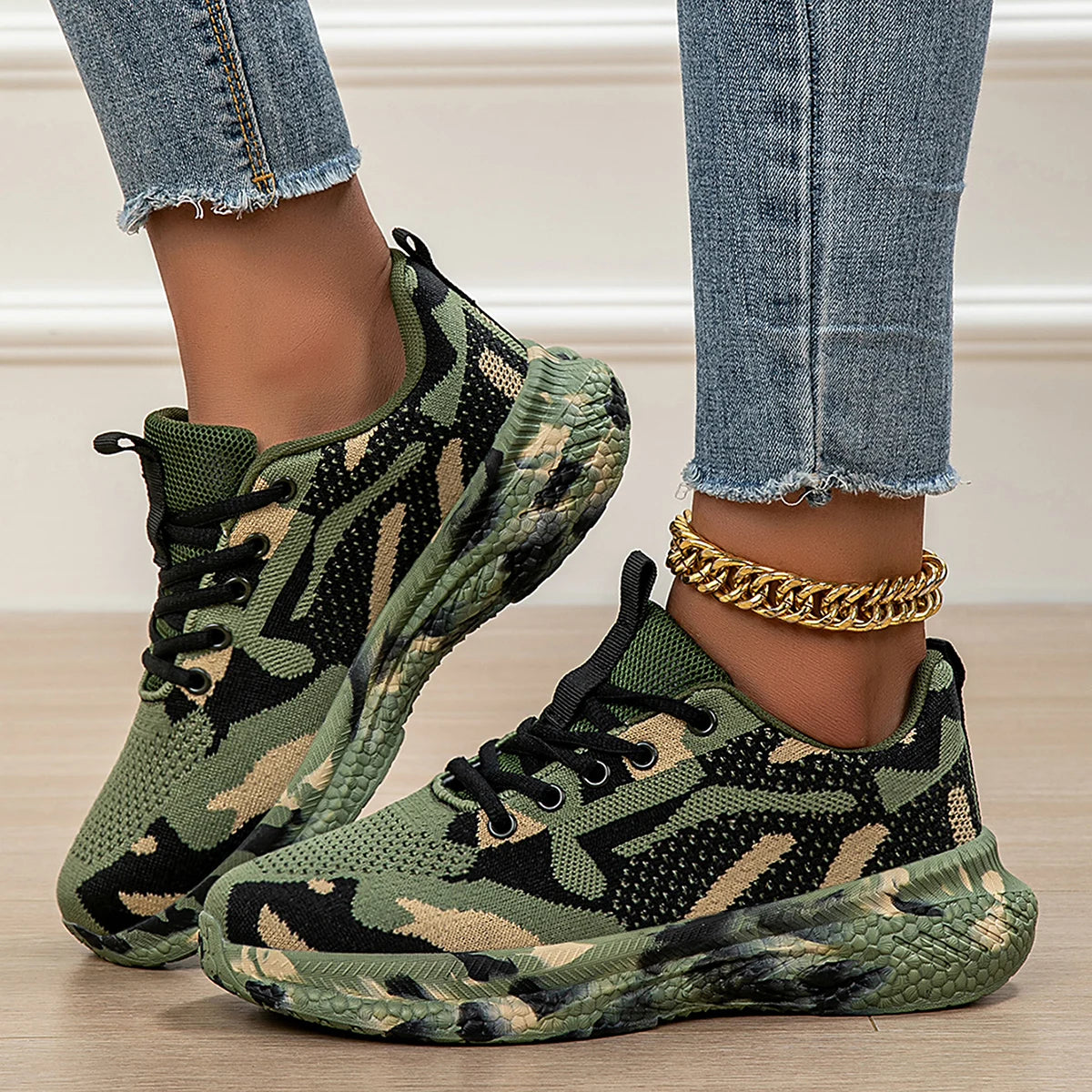 Camouflage Shoes Four Seasons New Mesh Breathable Sports Shoes Youth Casual Outdoor Shoes