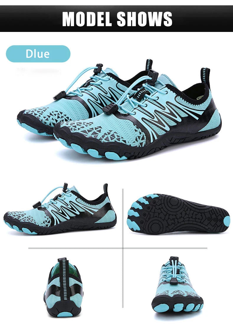 EOCENE men and women barefoot outdoor sports aqua shoes, quick-dry beach swimming fitness wading hiking cycling water sneakers