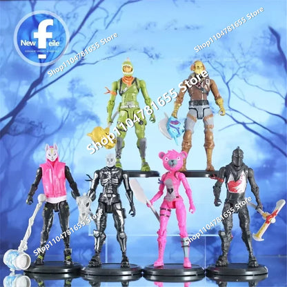 Set da 8 pezzi 10cm Fortnite Giocattoli Action Figure Modello Game Battle Royale Bambola Giocattolo Cool per Bambini e Ragazzi Regalo Divertente per Compleanno e Natale