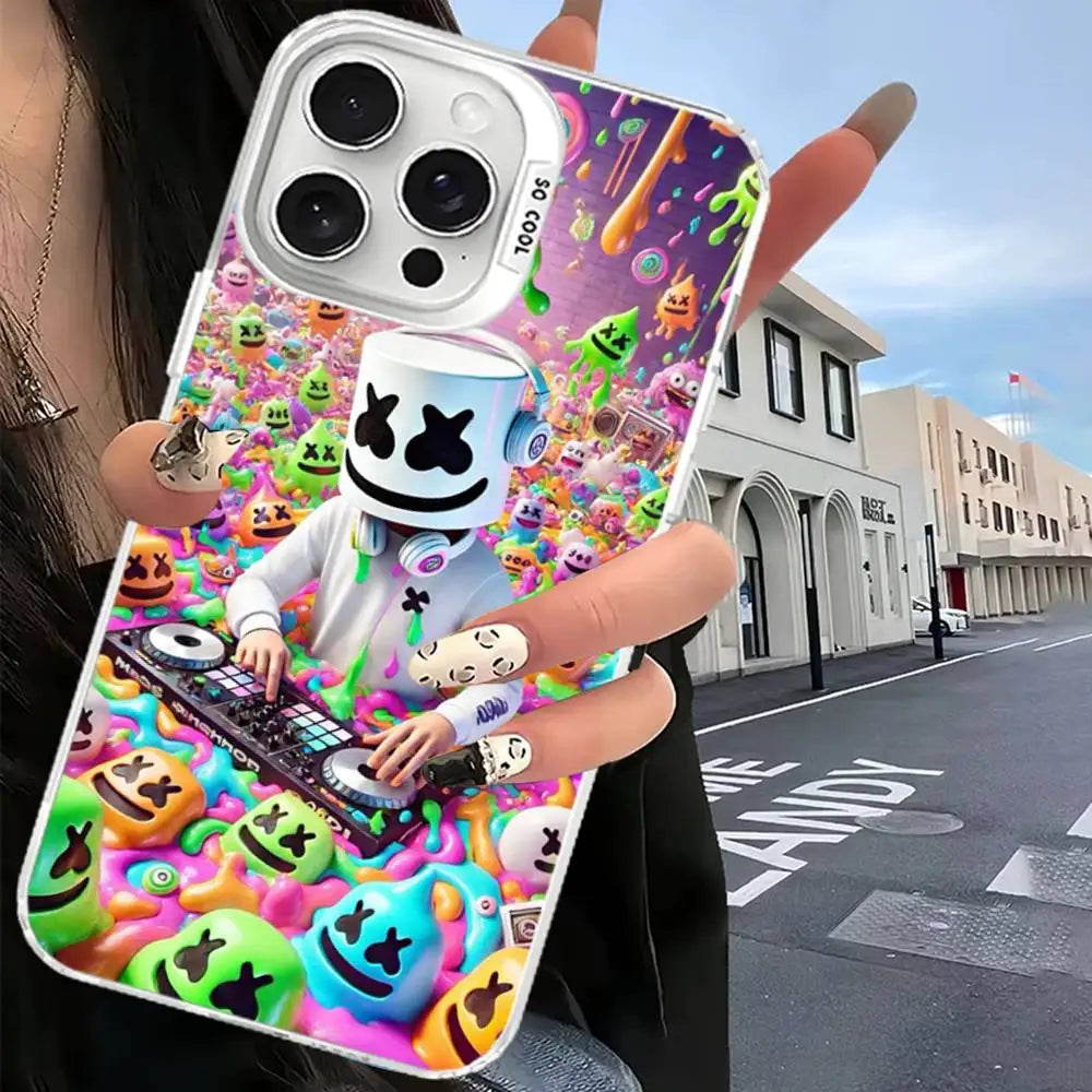 Cover F-Fortnites color argento per iPhone 17 16 15 14 13 12 11 Pro Max Plus