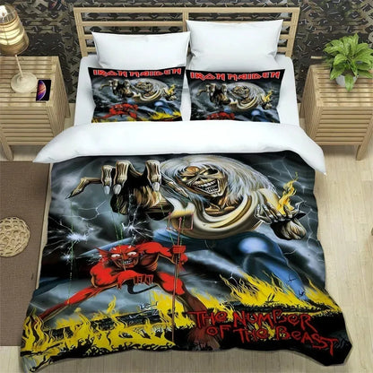 3D Rock Band I-Iron-M-Maiden Bedding Sets Exquisite Bed Supplies Set Duvet Cover Comforter Set Bedding Set Luxury Birthday Gift