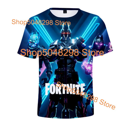 T-shirt Fortnite Bushranger per bambini, stampa 3D Banana Peely, T-shirt da uomo e donna, maglietta Battle Royale, top estivo, regalo di compleanno