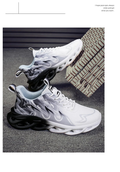 Men's Running Shoes Breathable Mesh Sports Shoes Cushioned Casual Sneakers Lightweight Comfortable Tennis Shoes Athletic Footwear