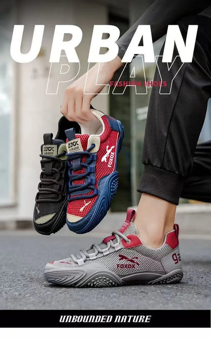 Scarpe da running da uomo traspiranti con tomaia leggera in mesh, suola morbida e confortevole, sneakers sportive casual, calzature estive di tendenza