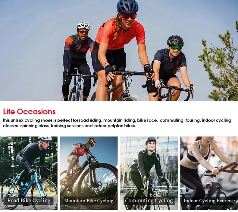 Professionelle Rennradschuhe für Herren und Damen – selbstarretierende Speed-Fahrradschuhe mit SPD-Cleats für Racing und Wettkampf