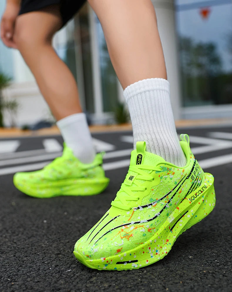 2026 Air Cushion Jogging Shoes Running Shoes Carbon Board Marathon Men Sports Breathable Lightweight Women's Nonskid Sneakers