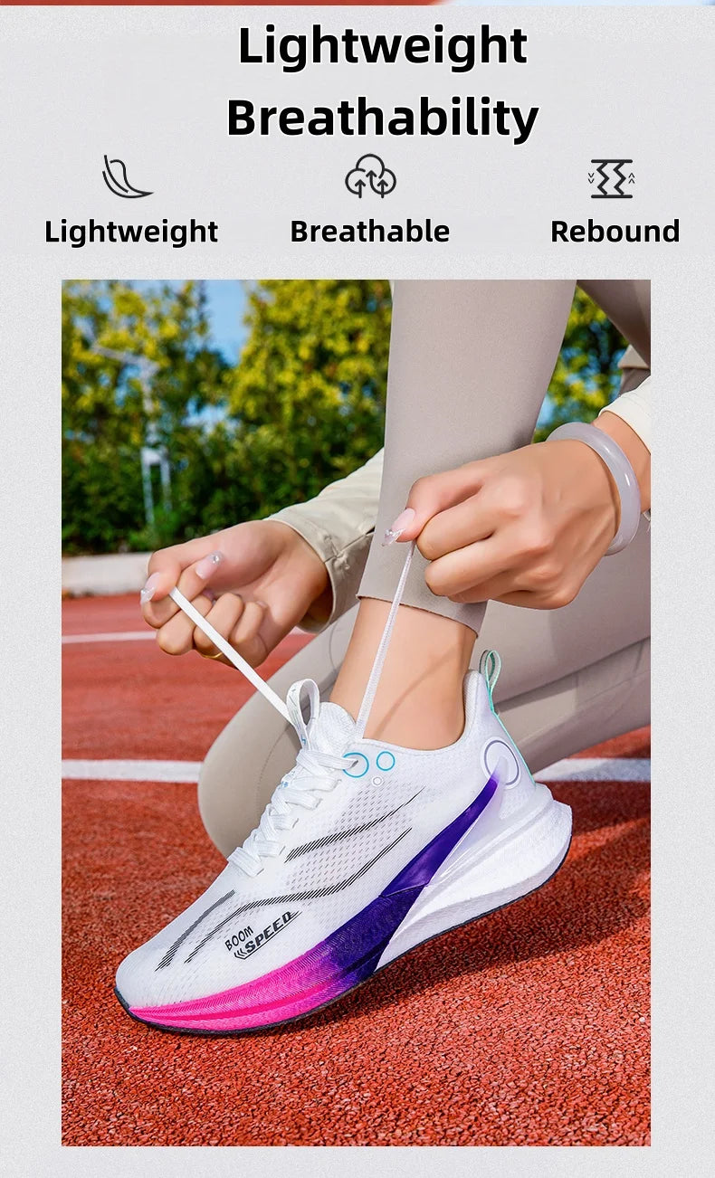 Scarpe da corsa marathon professionali da uomo e donna 2025 con piastra in carbonio, ammortizzazione, ultra leggere, supporto stabile, scarpe sportive