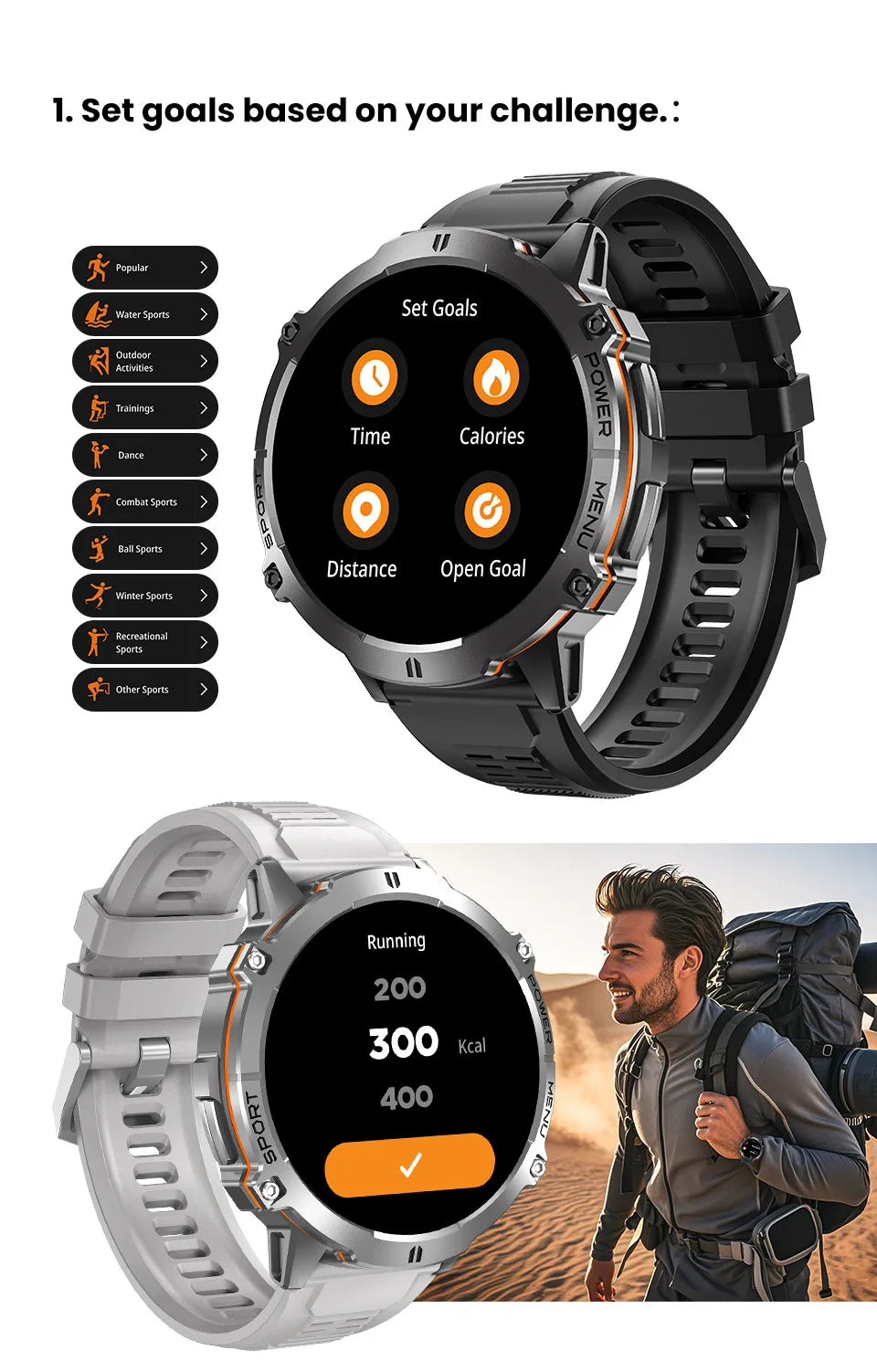 2026 New Military TANK X3 Smartwatch für Herren, 1000mAh Akku, 10ATM wasserdicht zum Schwimmen, GPS-Route, 1.75" AMOLED HD, Anrufe, Sport-Smartwatch