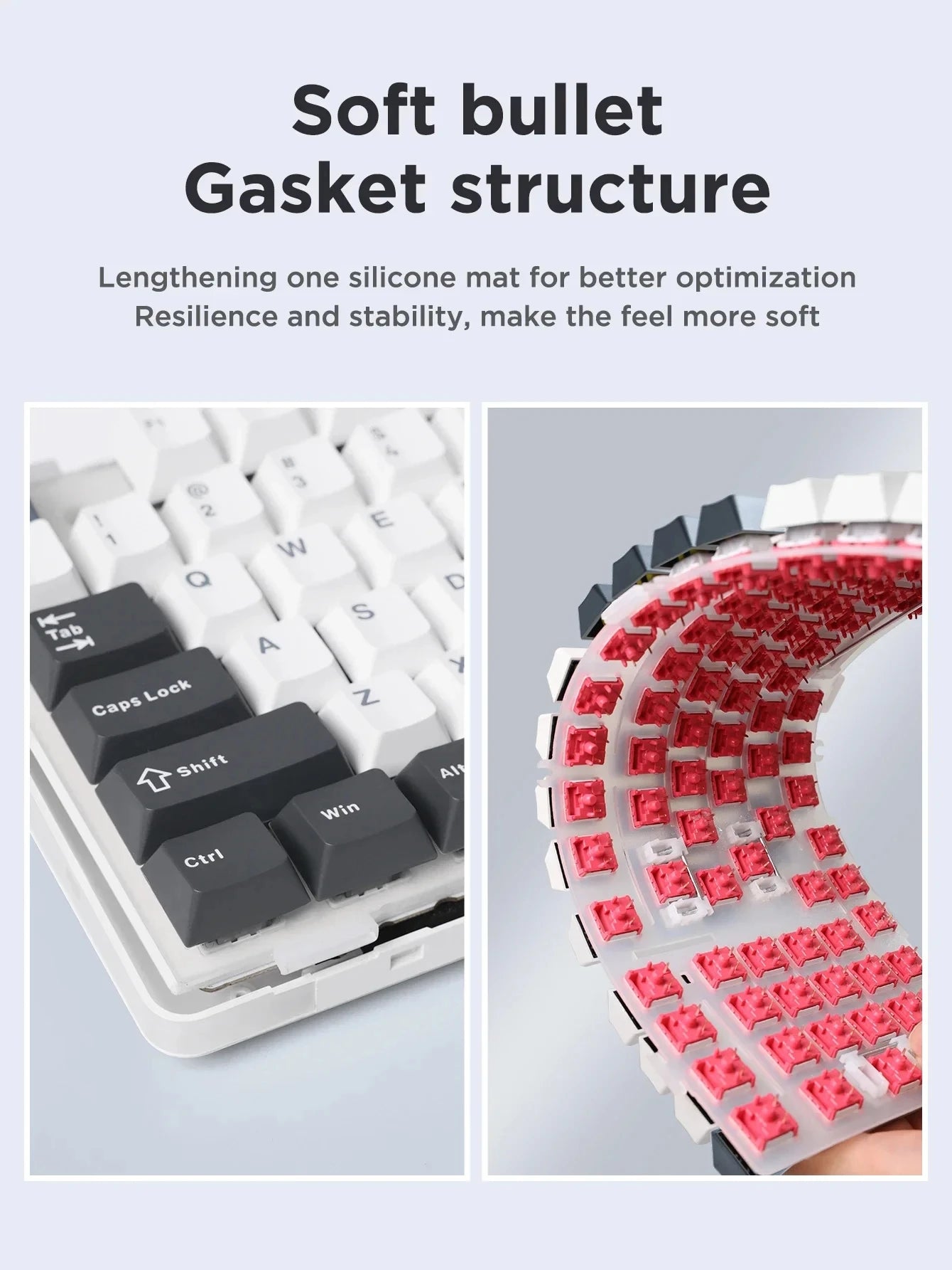 AULA F87 Pro Mechanical Keyboard 2.4g/Usb/Bluetooth Tri Mode Wireless 87 Key RGB PBT Gasket 5 Layer Silencing Full Key No Impact