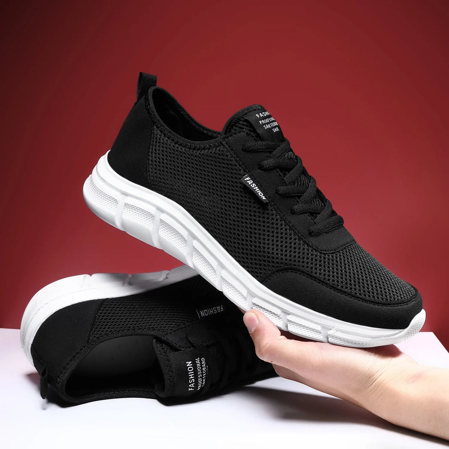 Men's Summer Sneakers Casual Running Shoes Breathable Walking Mesh Lightweight Sports Shoes Comfortable Fashion Shoes Zapatillas