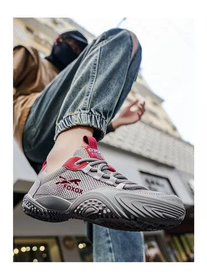 Scarpe da running da uomo traspiranti con tomaia leggera in mesh, suola morbida e confortevole, sneakers sportive casual, calzature estive di tendenza