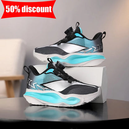 Children's Sneakers Fashion Thick Soft Sole Cushioning Elastic Casual Comfortable Tennis Shoes New Lightweight Mesh Jogging Shoes