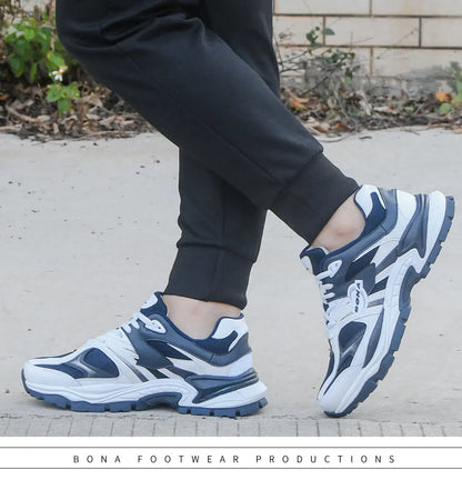BONA  New Designers Breathable Road Running Shoes Casual Shoes Man Athletic Walking Footwea Men Outdoor Jogging r Mansculino
