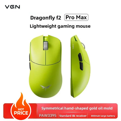 VGN Dragonfly F2 ProMax/Ultra E-Sports-Gaming-Maus 42000DPI 0.125ms für CSGO, Latenz kabelgebunden/kabellos, Dual 8K, 3 Modi, PAW3395/3950