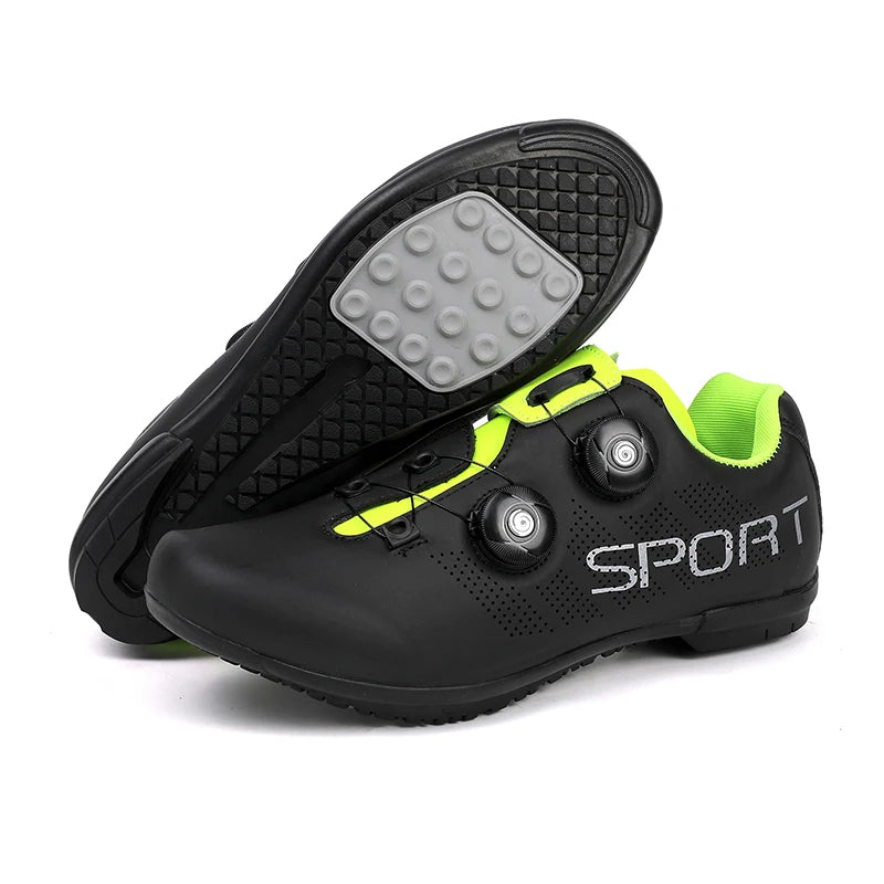 Ultra-Light Cycling Shoes, Breathable and Lightweight, SPD-Compatible Hard Soles for Road Mountain Bike Competition Training
