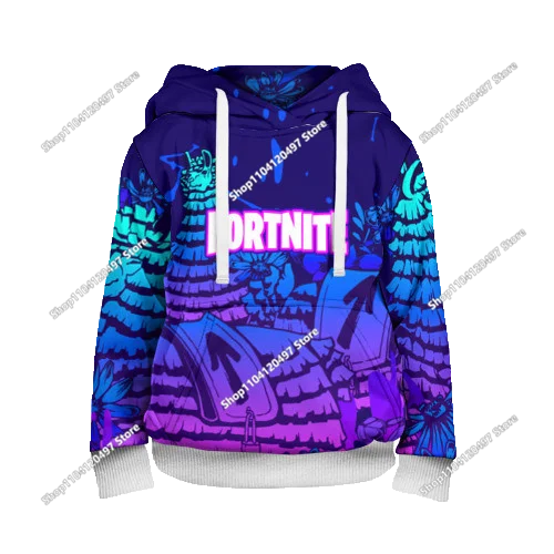 Fortnite косплей худита за деца и възрастни, унисекс суитшърт с качулка, ежедневни униформи и костюми за Хелоуин