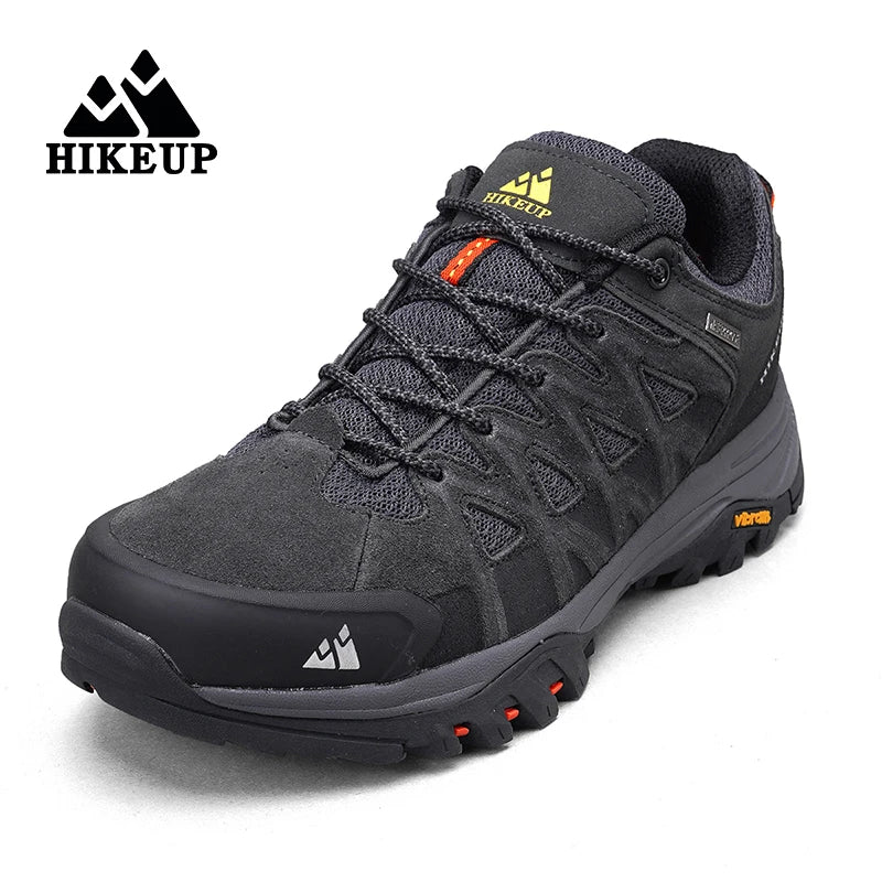 HIKEUP New Arrival Men's Hiking Shoes Breathable Lace Up Trekking Male Cushioning Outdoor Climbing Tourism Sneakers for Men