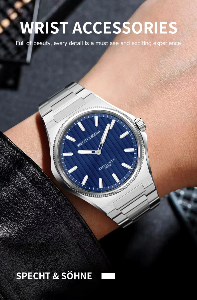 Dropshipping 2025 Hot Selling Products Wristwatches For Men Specht & Söhne Ultrathin Male Green Sports Watches 100M Waterproof