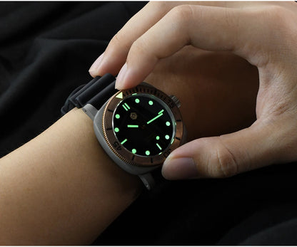 San Martin 42mm Retro Titanium Diver Watch NH35 Automatic Men's Mechanical Watches Bronze Bezel Sapphire Luminous Waterproof 200m