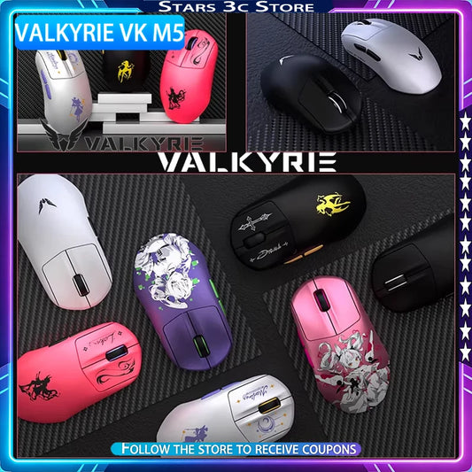 VALKYRIE VK M5 PRO Wireless Gaming Mouse with Dual 8K Polling, Intelligent Display, Lightweight Ergonomic Low Latency Mouse
